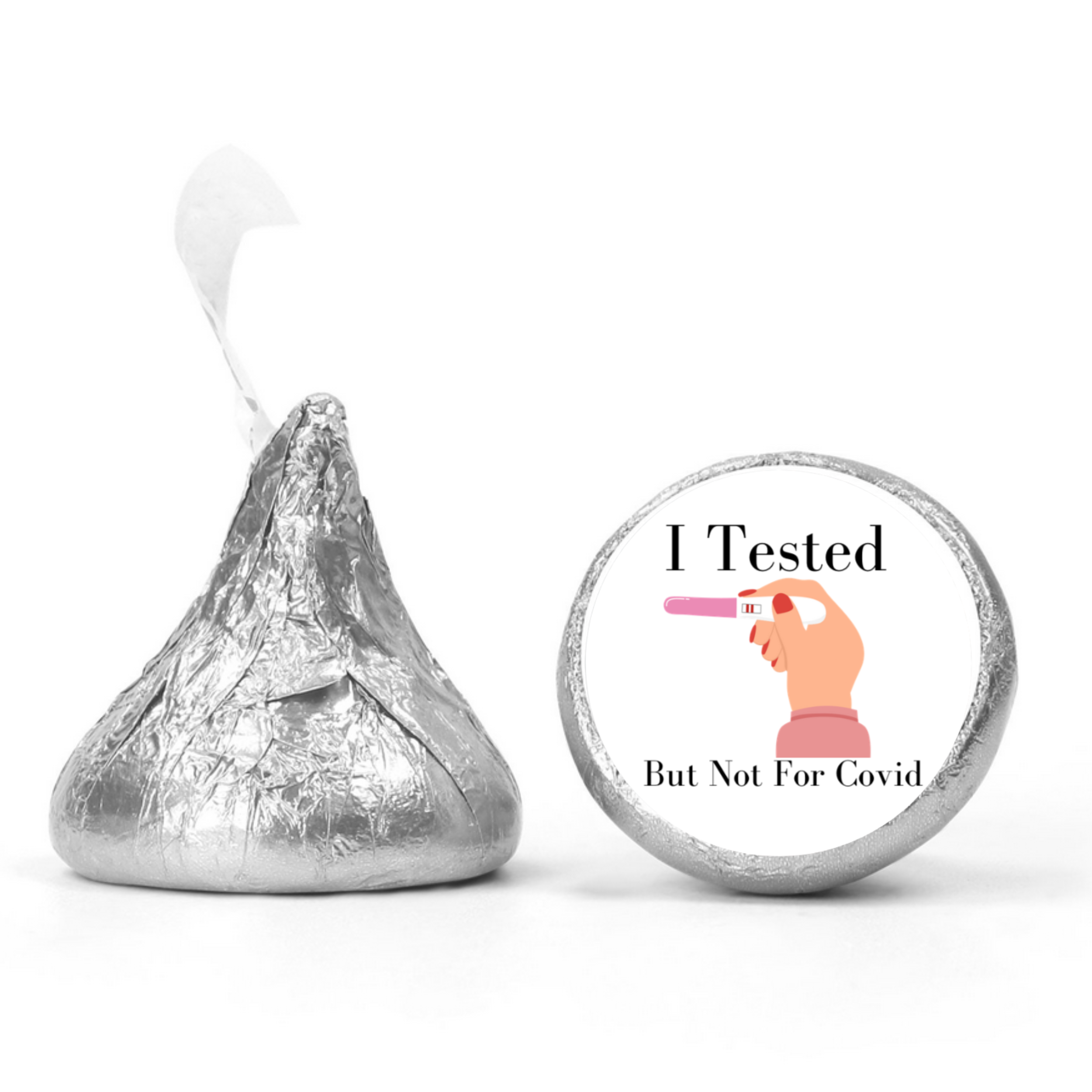 Pregnancy Announcement Candy Kiss Stickers | Funny Baby Reveal | Glossy | 100 Count