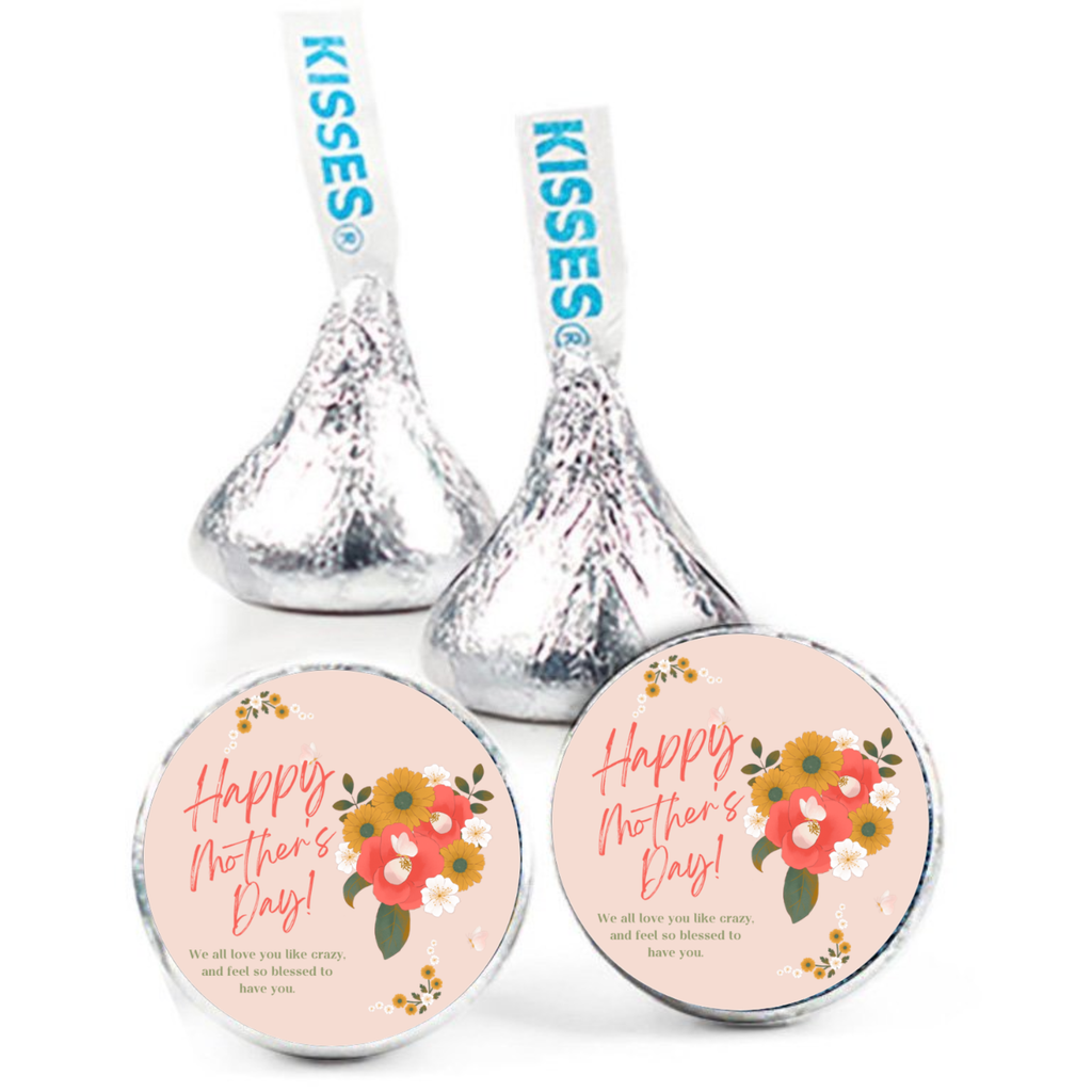 Mom Celebration Candy Decor | 100 Glossy Candy Kiss Stickers | Party Style