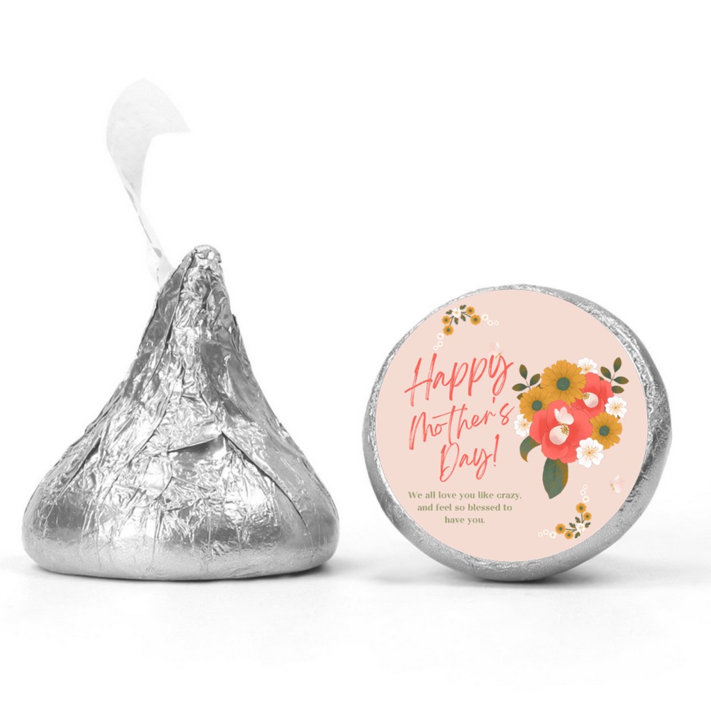 Mom Celebration Candy Decor | 100 Glossy Candy Kiss Stickers | Party Style