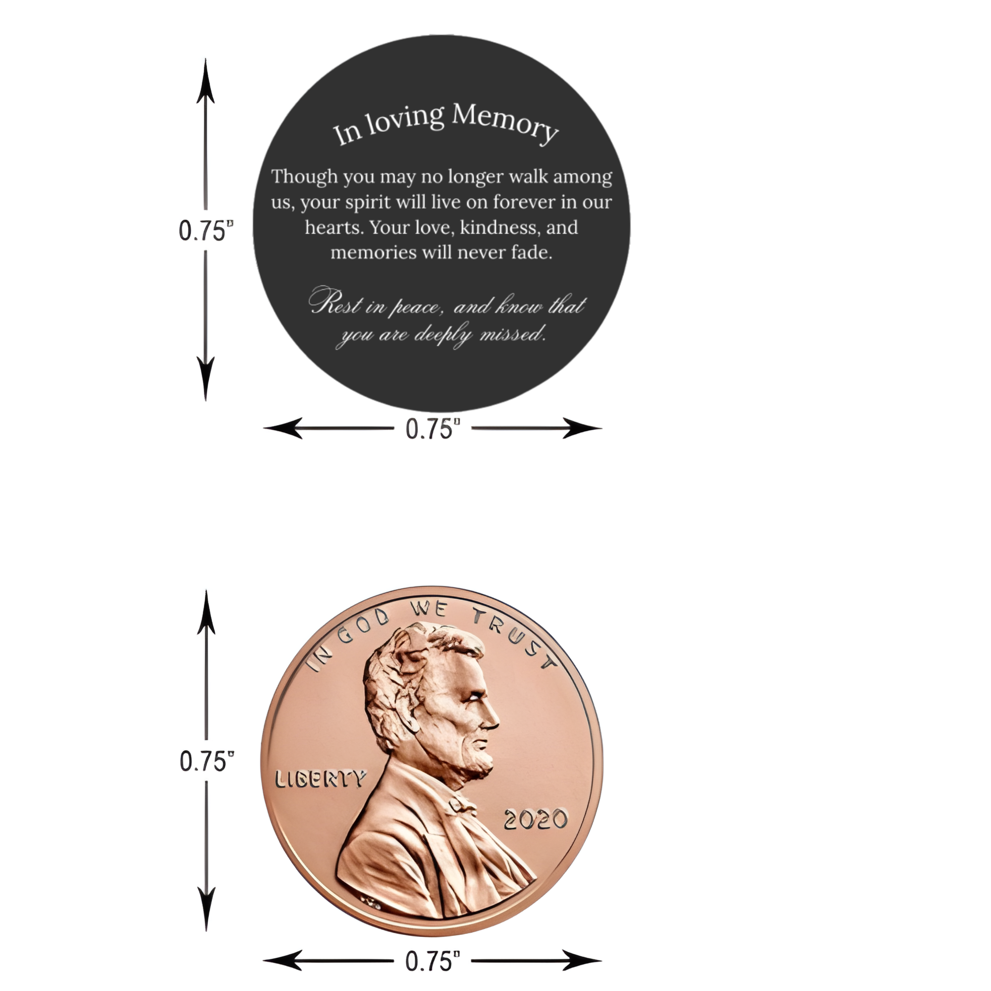 Loving Memory Candy Stickers | Memorial Table Decor | Black | Glossy | 100ct | Funeral Favors