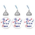 Nautical Baby Shower Candy Stickers | Its a Boy | 100ct | Glossy |Self Adhesive