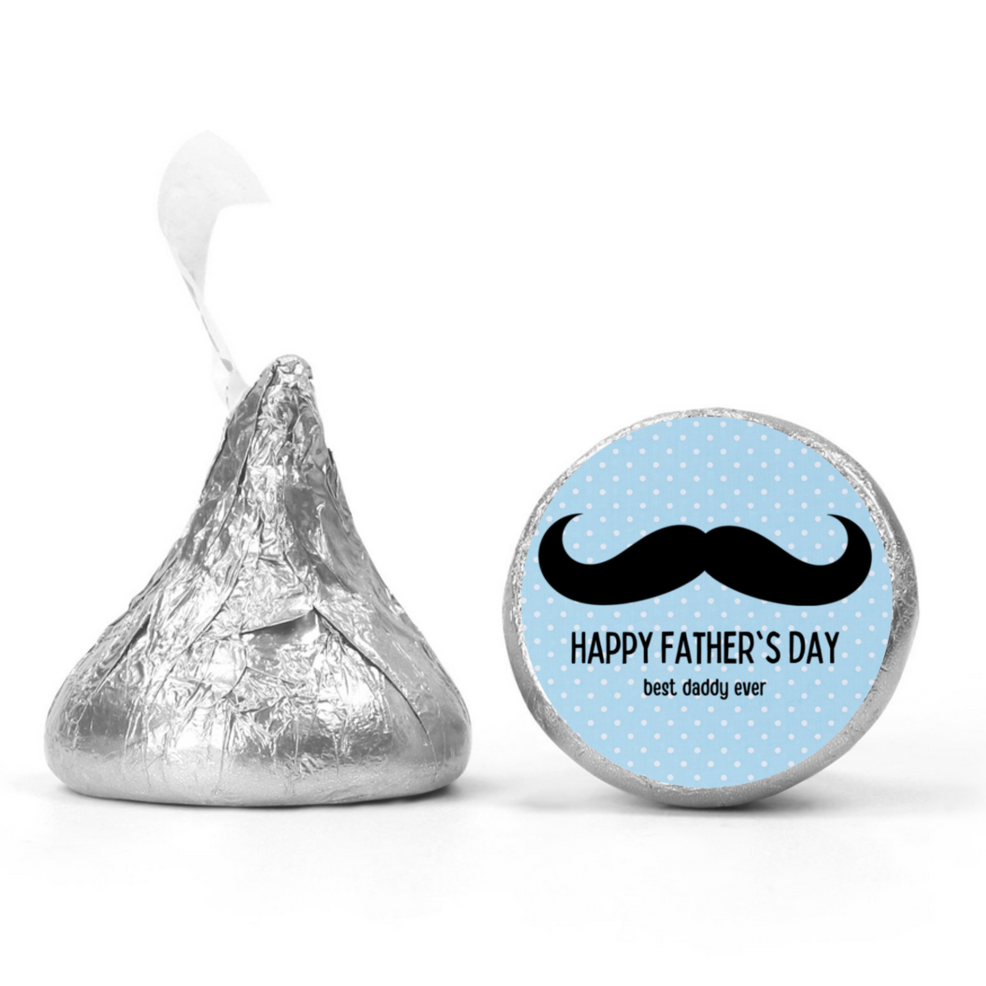Fathers Day Kiss Candy Stickers | Fathers Day Gift | Glossy | 100ct
