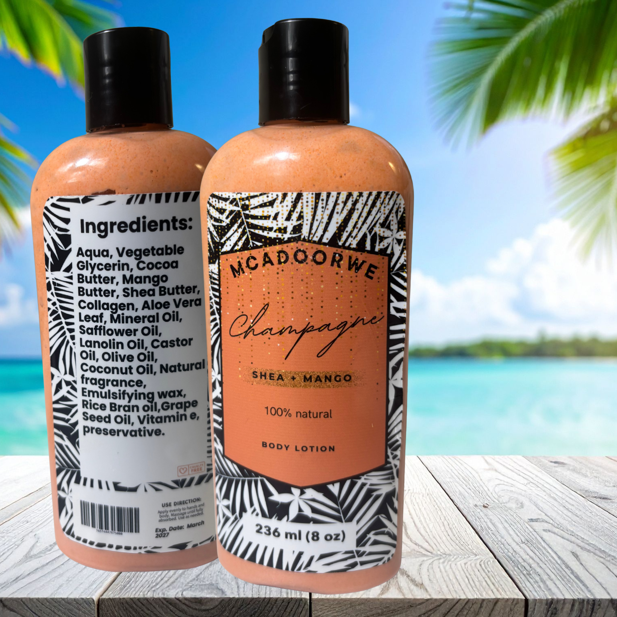 Champagne Ultimate Hydration Body Lotion| Shea + Mango| 8oz |Organic