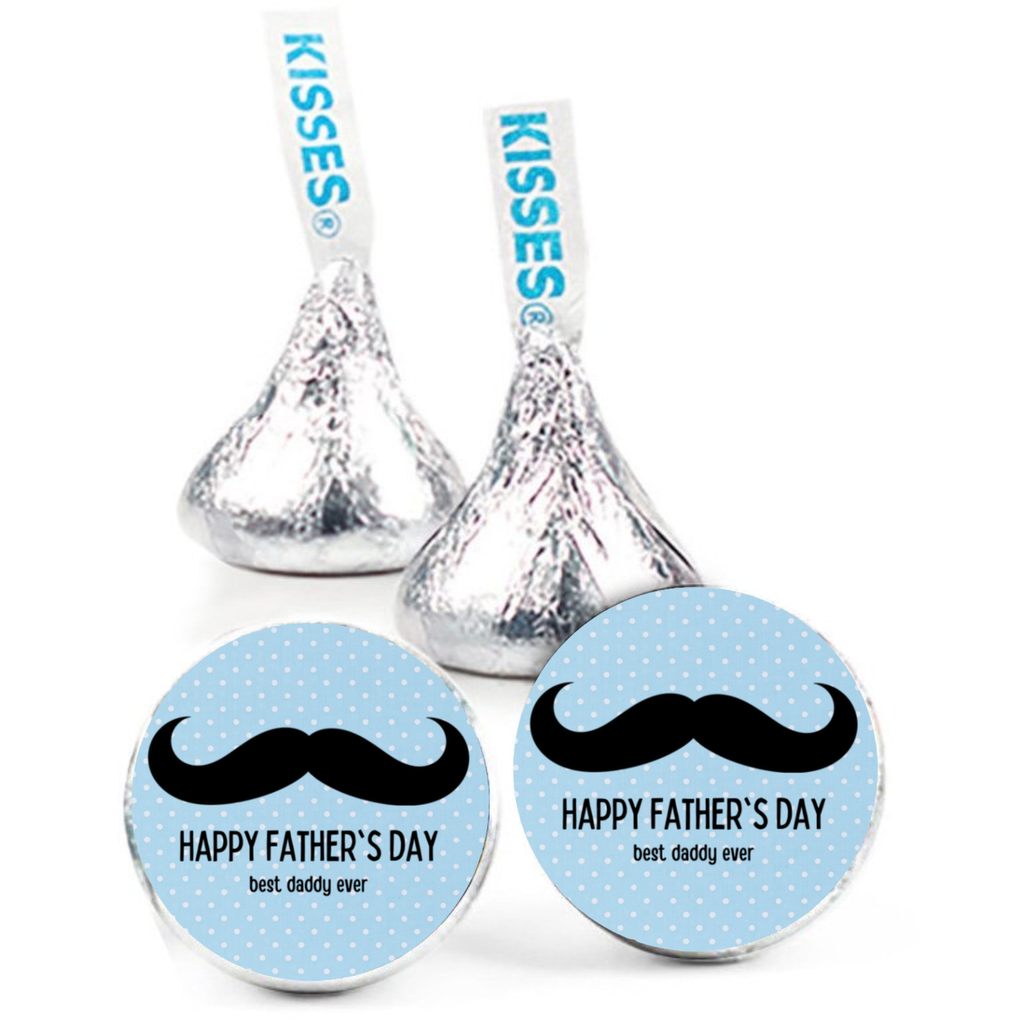 Fathers Day Kiss Candy Stickers | Fathers Day Gift | Glossy | 100ct