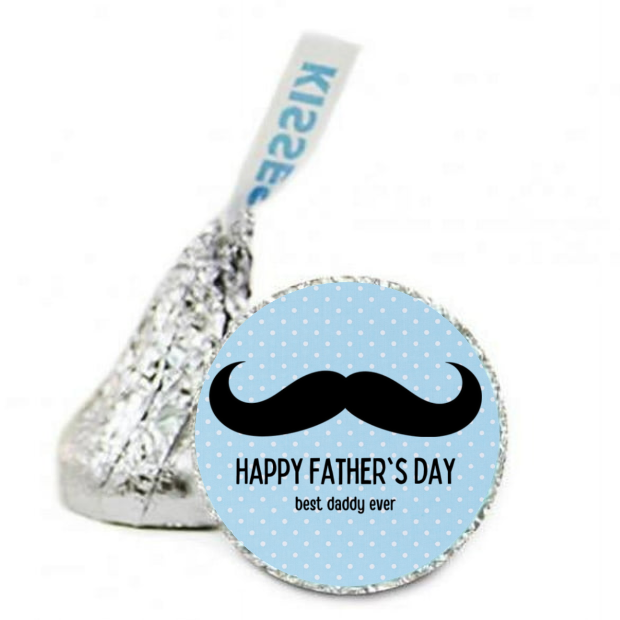 Fathers Day Kiss Candy Stickers | Fathers Day Gift | Glossy | 100ct