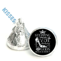 Elegant 75th Birthday | Mini Kiss Labels | 100ct Candy Stickers | Gods Grace Theme | Birthday Party Favors | Glossy| Stepping Into 75th