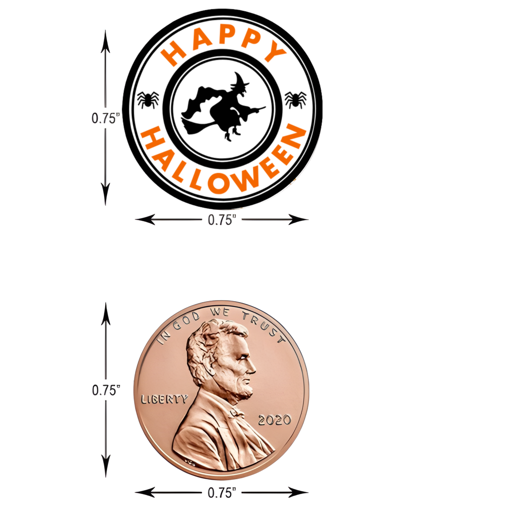 Happy Halloween Kiss Candy Stickers | Halloween party Favors | Glossy| 100ct