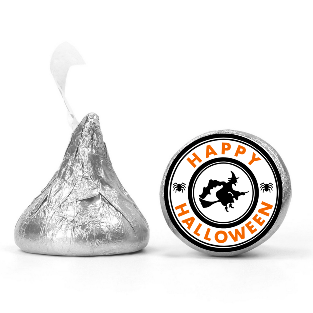 Happy Halloween Kiss Candy Stickers | Halloween party Favors | Glossy| 100ct