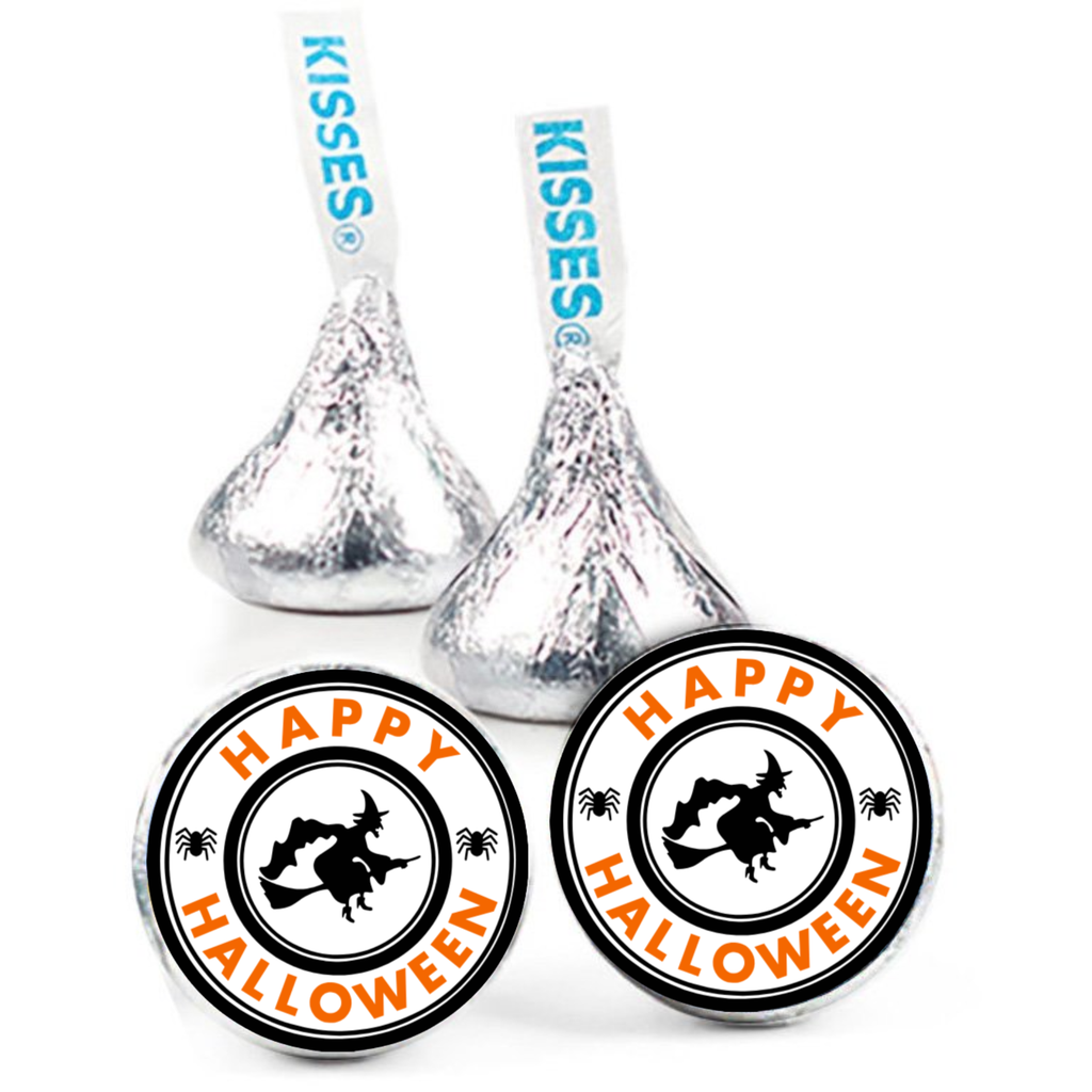 Happy Halloween Kiss Candy Stickers | Halloween party Favors | Glossy| 100ct