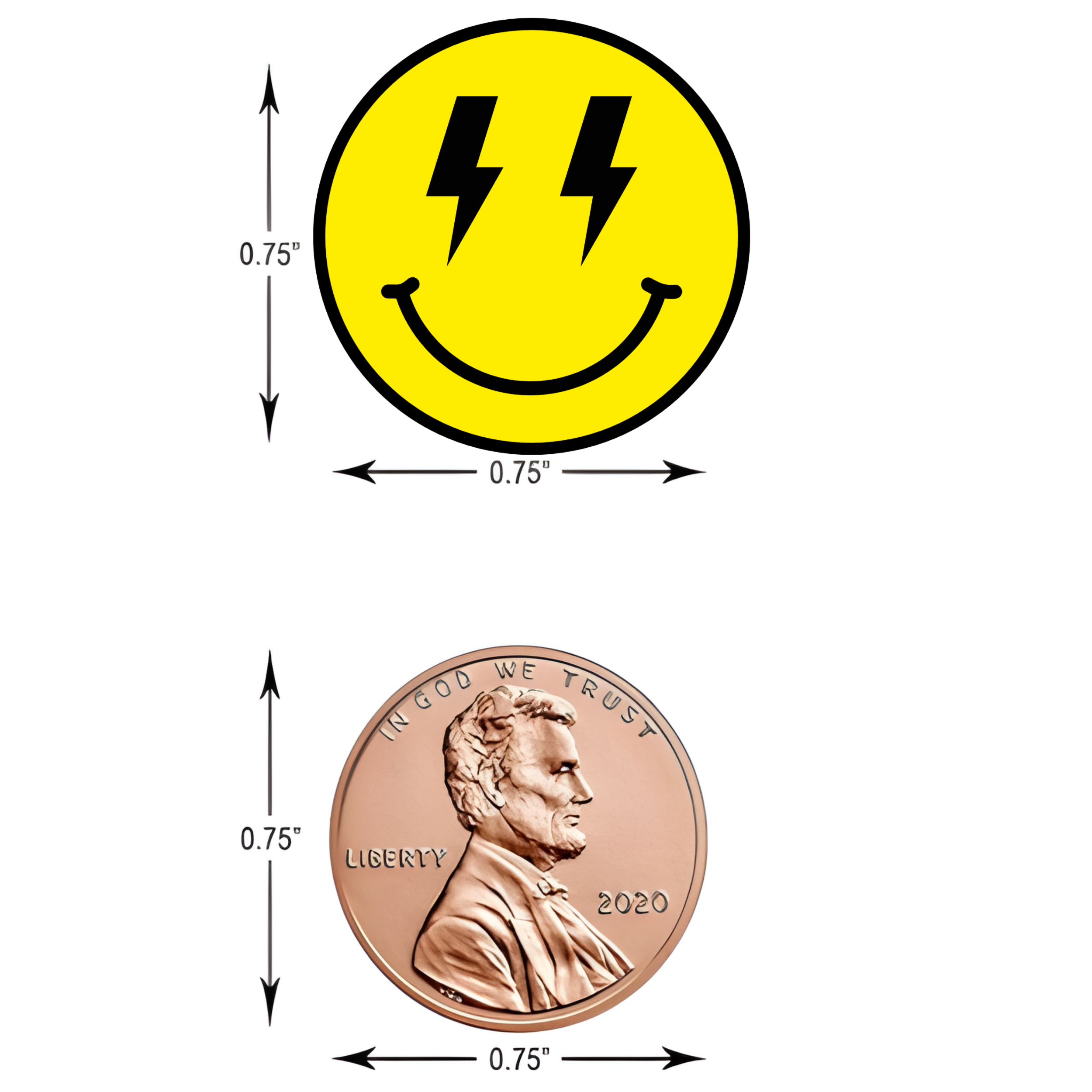 Smiley Face Birthday | Mini Kiss Labels | Chocolate Candy Stickers | Bright Yellow Theme | Happy Party Favors | Glossy