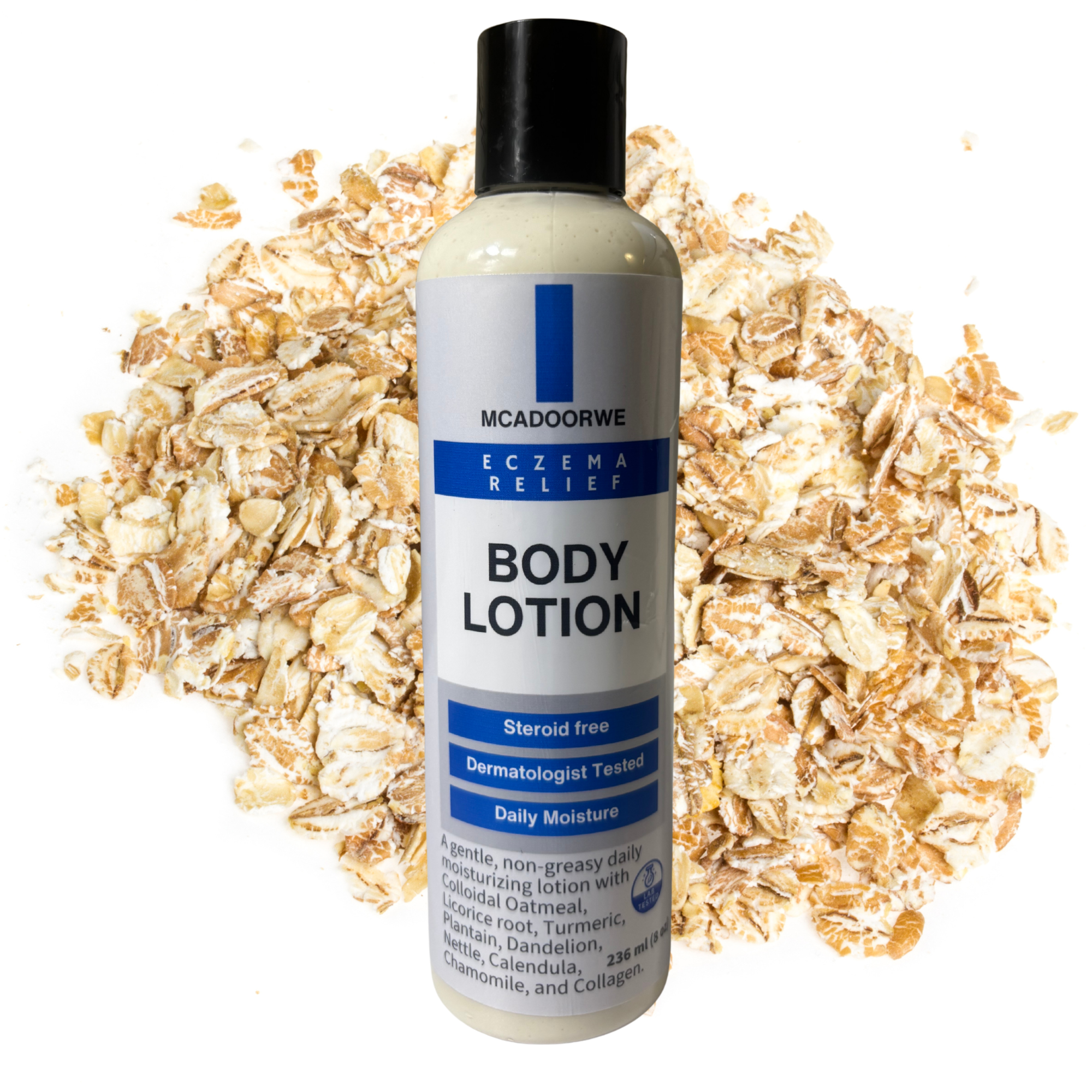 Herbal Eczema Body Lotion|8 oz| Moisturizing| Colloidal Oatmeal |Calendula| Licorice Root| Plantain Leaf| Dandelion