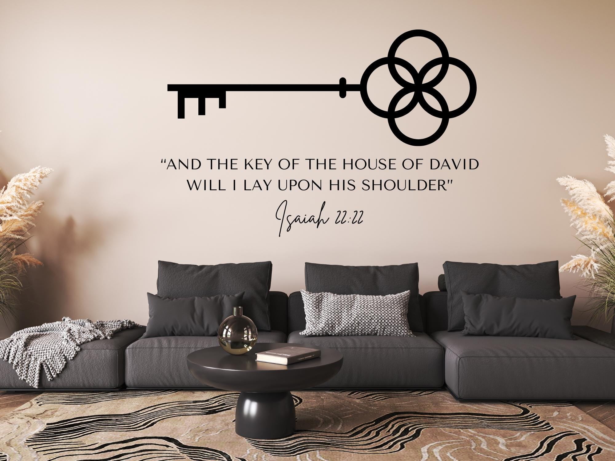 Isaiah 22:22 Bible Verse Vinyl Wall Stickers | Christian Inspiration | Wall Decor