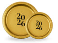 Gold 2026 Celebration Plates | Party Paper Tableware | Dinner and Dessert