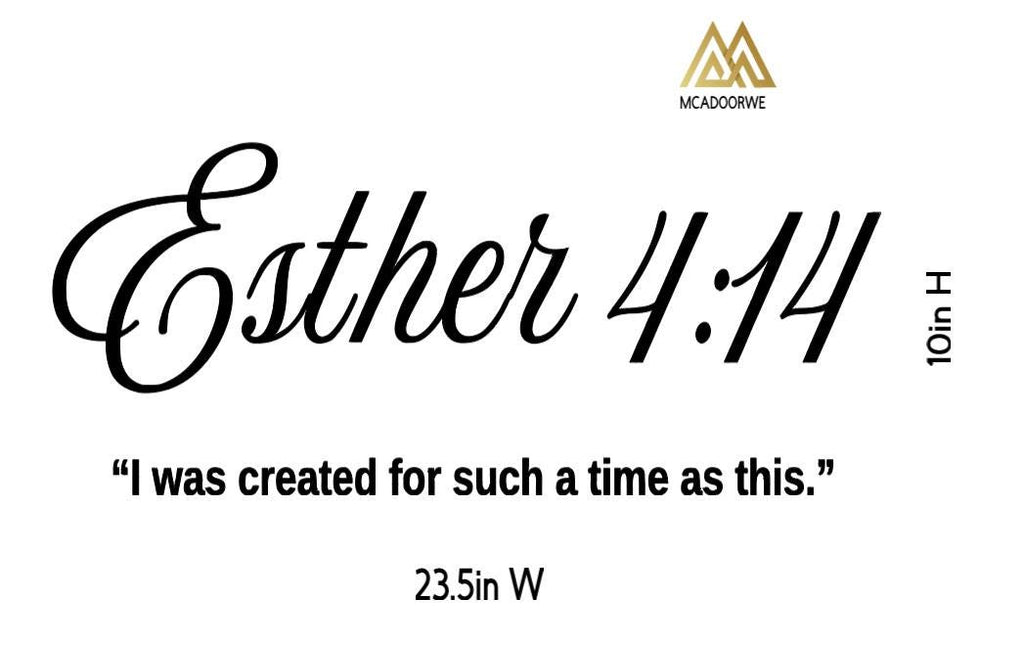 Esther 4:14 Scripture Wall Decals | Motivational Bible Quotes | Peel and Stick Decor
