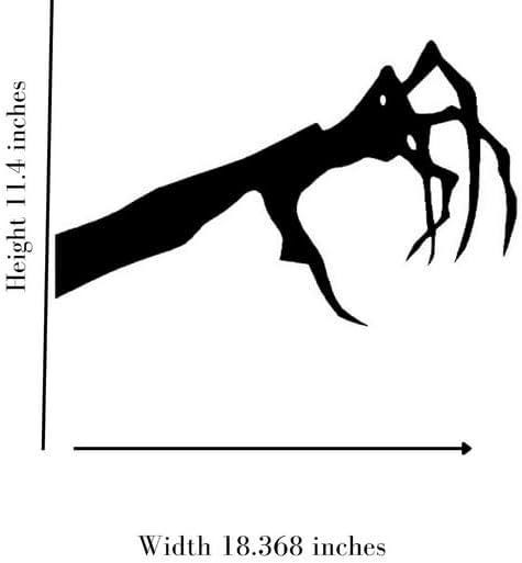Halloween Spider Claw Window Cling Decal, 18x11 inches, Reusable Indoor Silhouette, Black