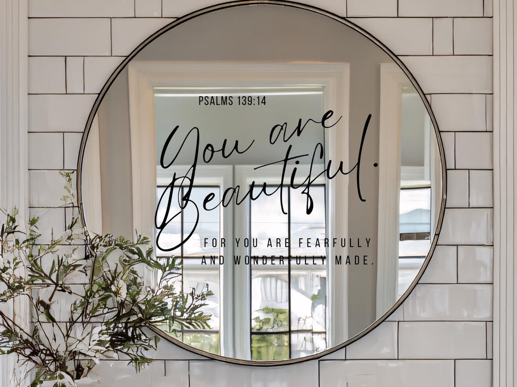 Psalms 139 Bible Verse Vinyl Decals | Faith Based Decor | Removable Wall Art