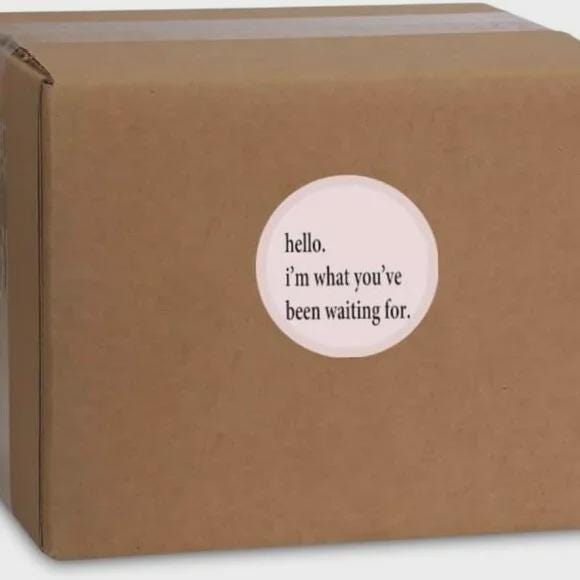 Decorative Round Sticker Labels, 2 Inch, Pink Hello Message, 60 Pack