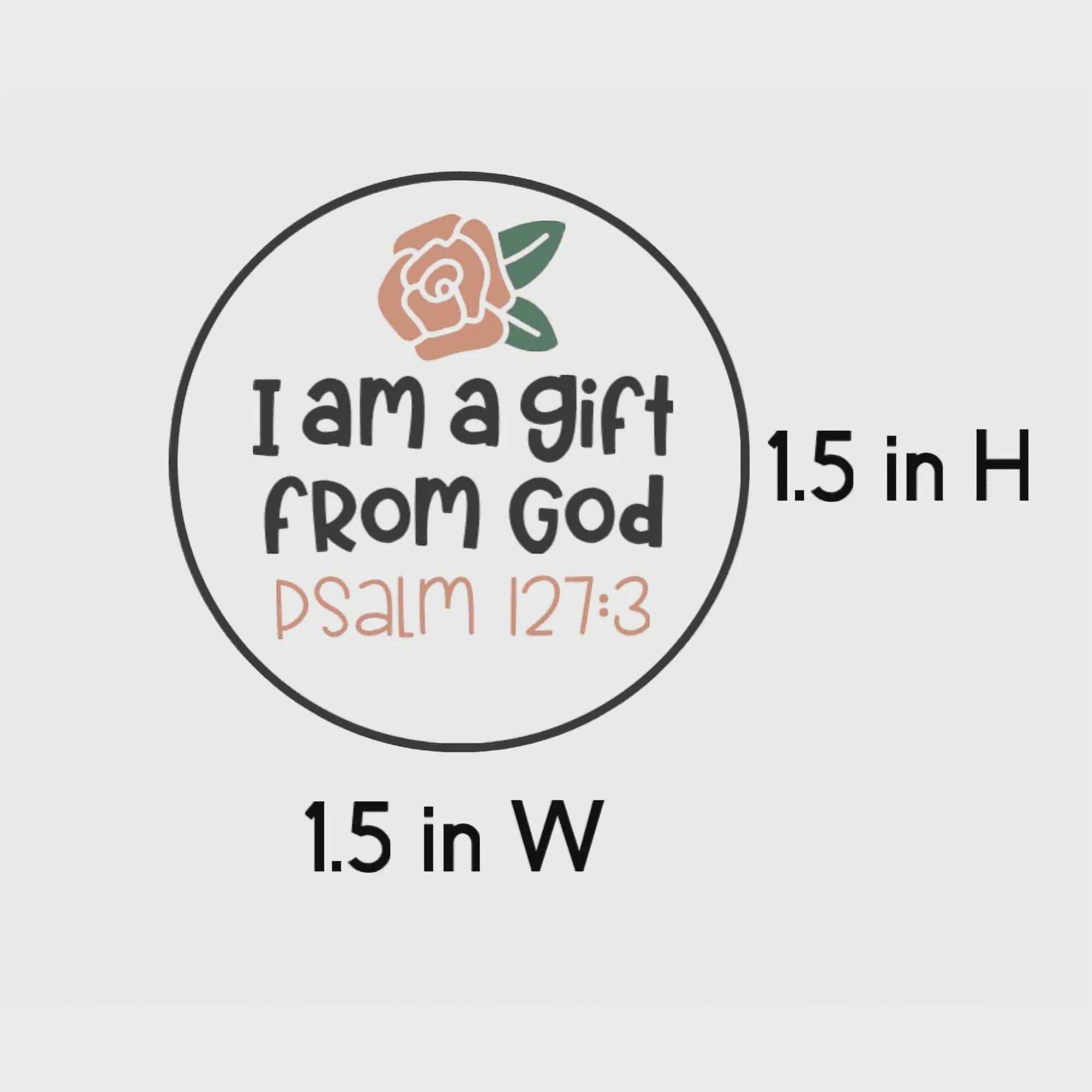 Religious Scripture Stickers, Psalm 127:3 Design, 1.5 inch Round, Set of 50