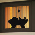 Baby Jesus In Manger with Star Window Cling Silhouette| Large Decal:Reusable
