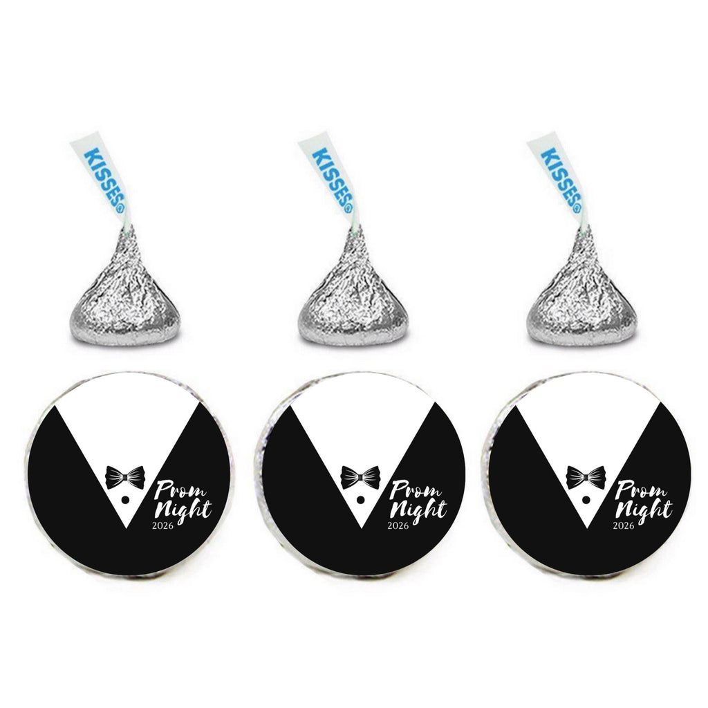Prom Night Candy Kiss Labels | 100 Glossy Peel & Stick Stickers | Durable Self-Adhesive