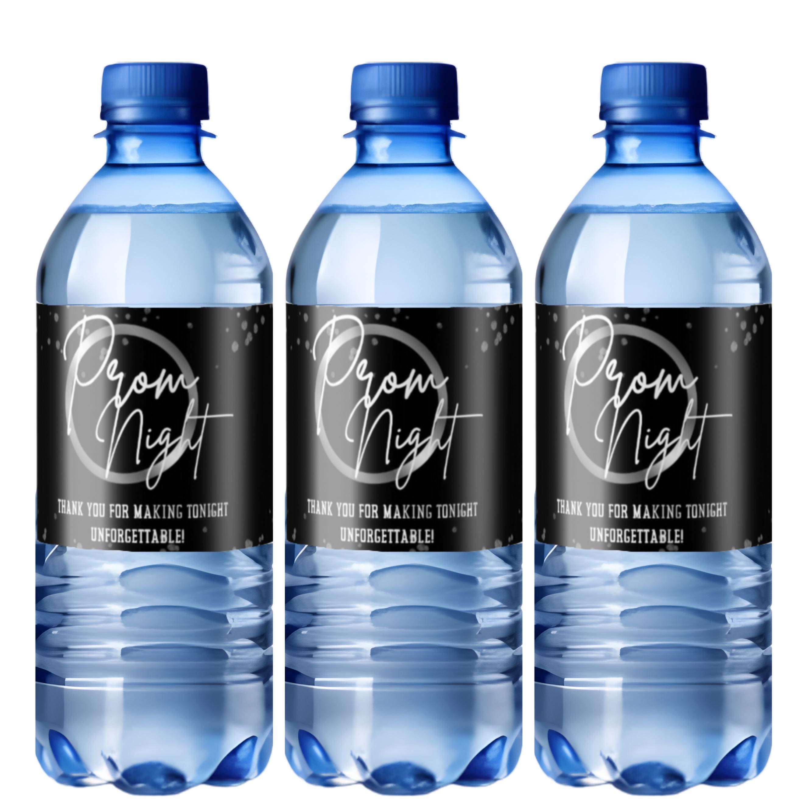 Prom Night Water Bottle Labels | Thank You Prom Party Decor | Set of 12|Thank You Message Design|Table Accents