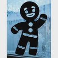 Large Christmas Window Decal | Gingerbread Man Silhouette | Festive Holiday Decoration |