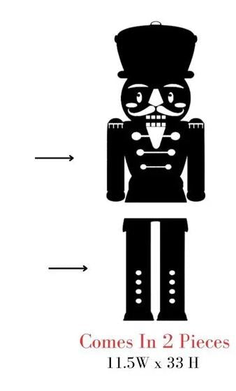 Reusable Nutcracker Window Decal | Christmas Party Decor | Holiday Silhouette Sticker