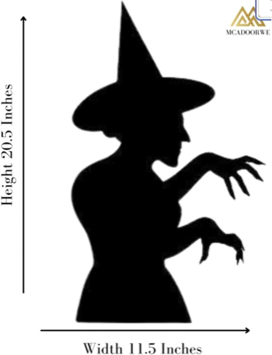 Halloween Witch Silhouette Window Cling Decal, Halloween Decoration, Large
