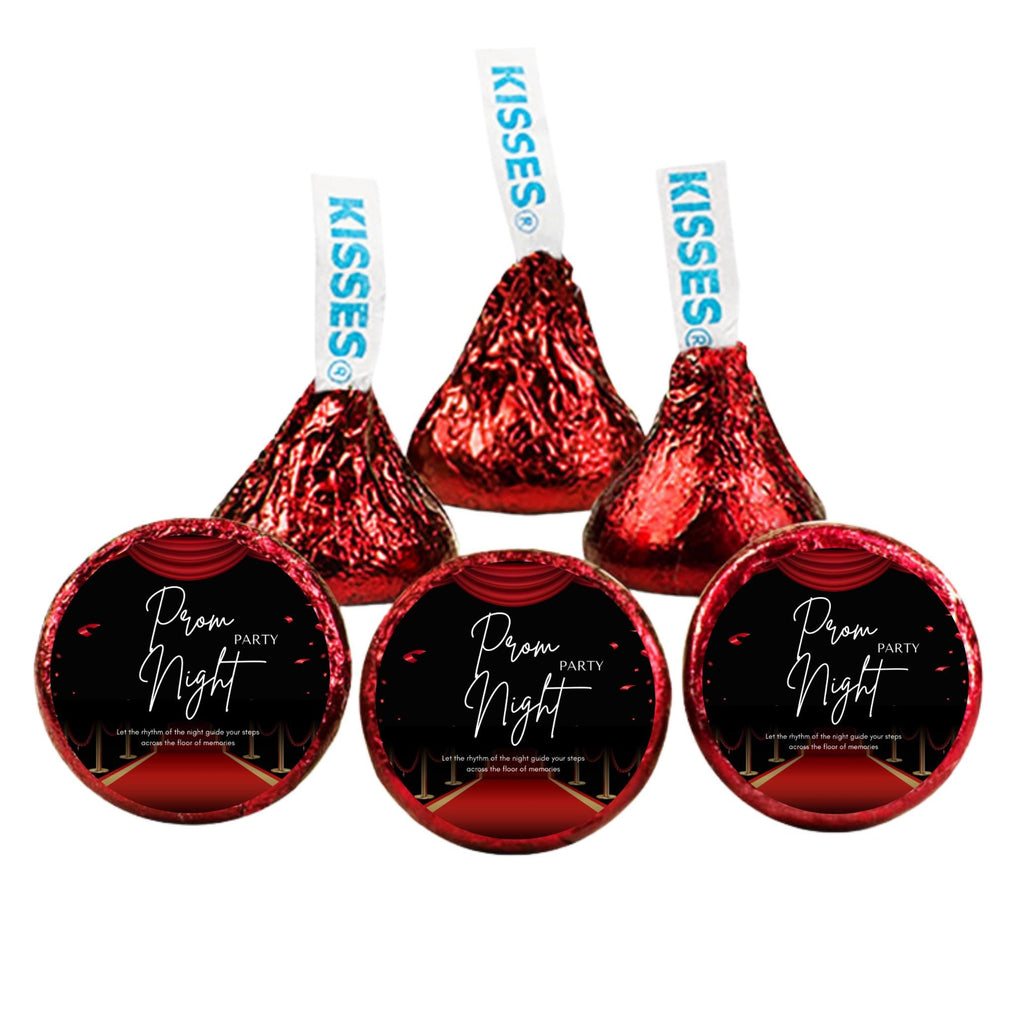 Prom Night Chocolate Stickers | 100 Peel & Stick Candy Labels | Glossy Durable Party Stickers | Self-Adhesive