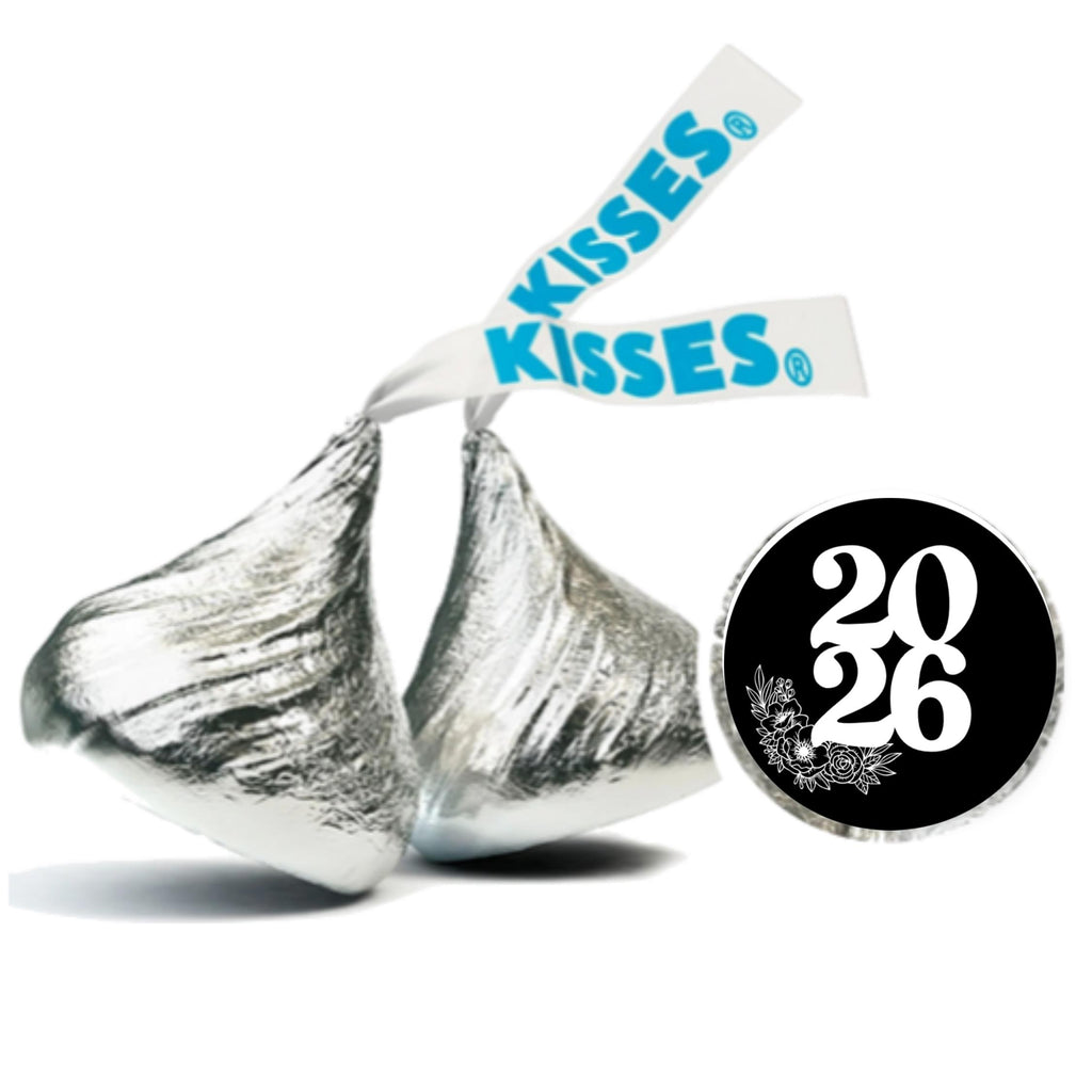 2026 Prom Candy Stickers | 100 Glossy Candy Kiss Labels | 0.75in Peel & Stick | Durable Self Adhesive