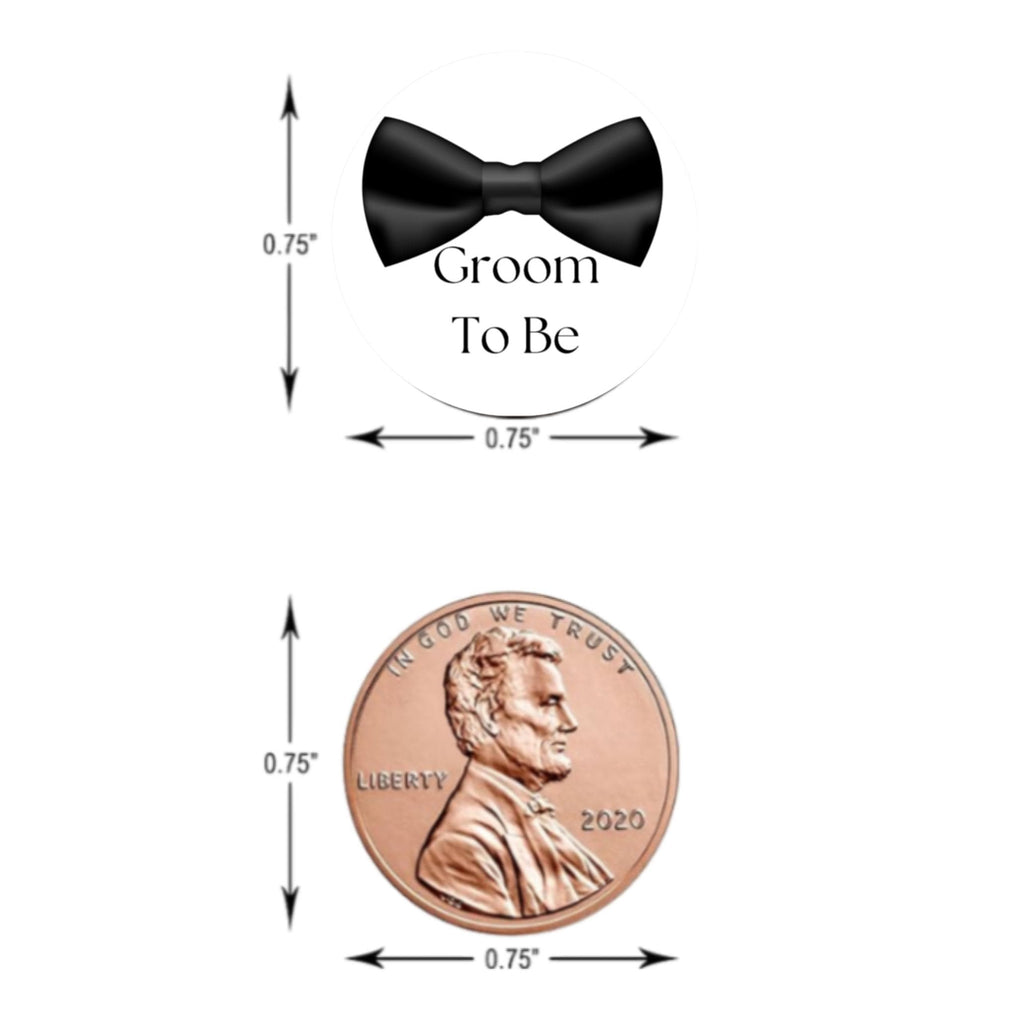 Groom To Be Party Stickers | 100 Glossy Peel & Stick Labels | Chocolate Candy Decor | Durable Self Adhesive
