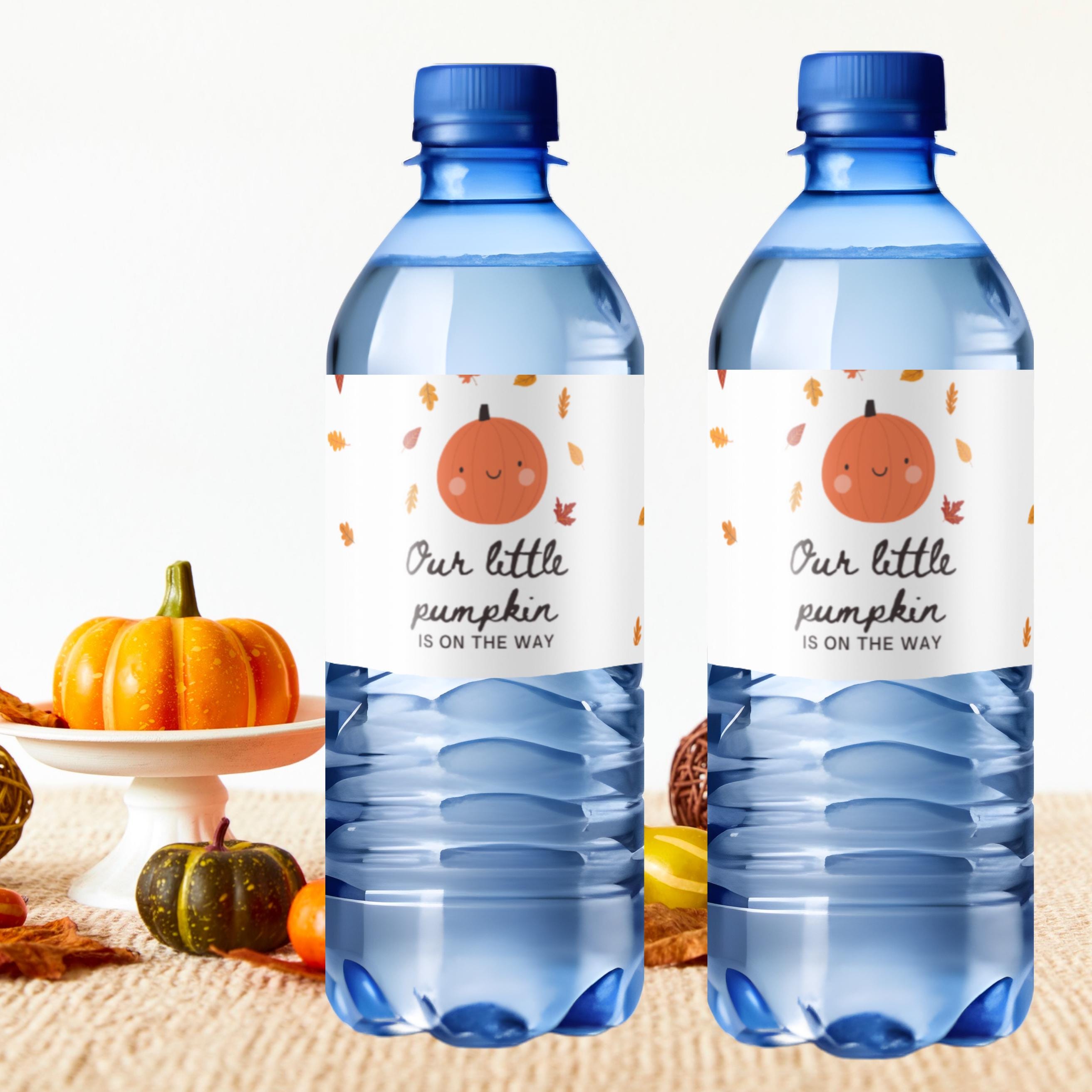 Our Little Pumpkin Is On The Way| Baby Shower Water Bottle Labels | Set of 12 | Table Accents