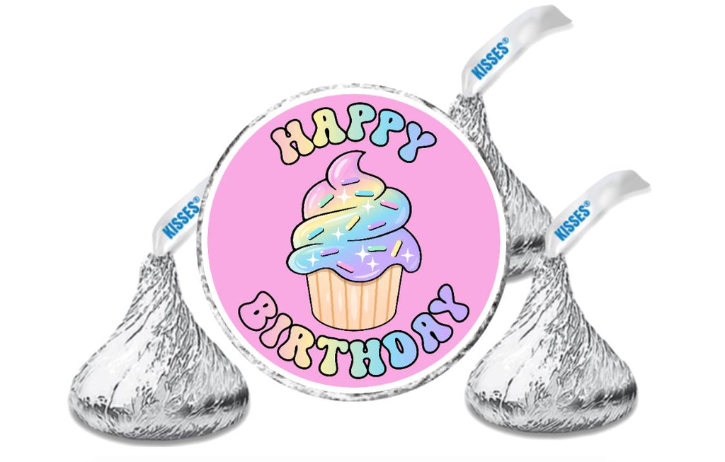 Birthday Party Mini Candy Labels | Happy Birthday | Glossy 0.75 Inch | 100 Pack