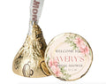 Bridal Shower Chocolate Candy Labels | Custom Floral Chocolate Candy Labels | Personalized Name and Date | 100 Round Stickers