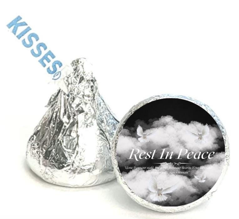 Spiritual Rest in Peace Candy Labels | Custom 0.75" Stickers | Glossy Vinyl Finish | 100 Pack