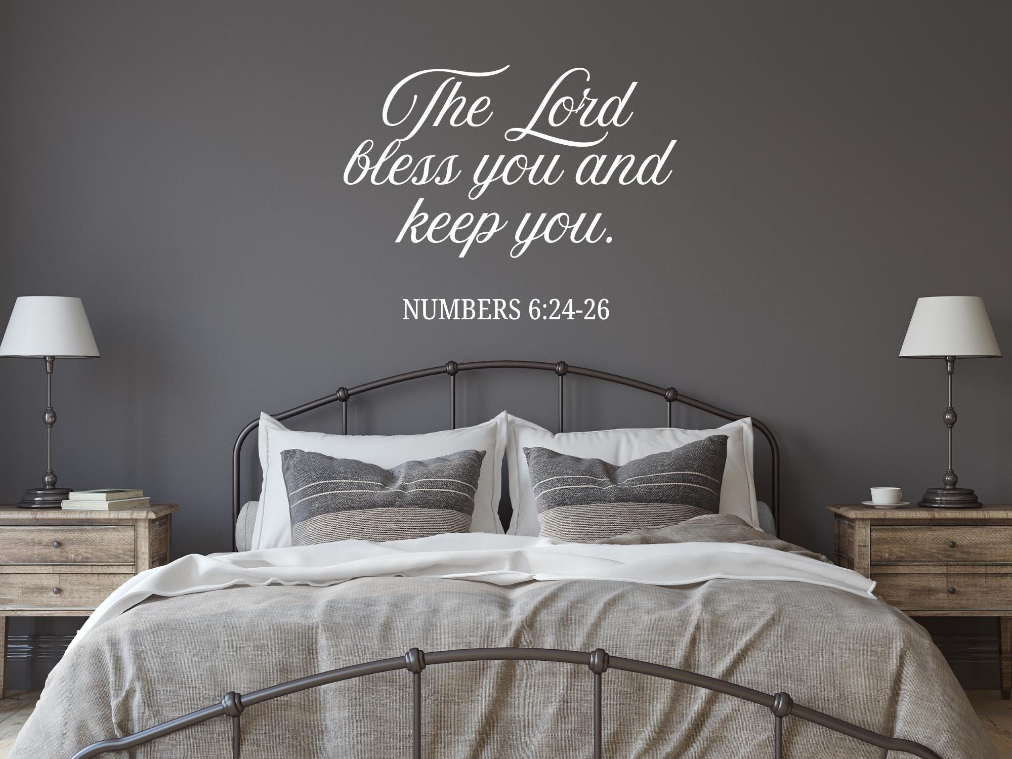 Numbers 6 24-26 Bible Verse Wall Stickers | Christian Inspiration | Removable Wall Decals