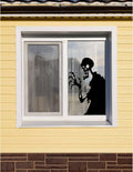 Halloween Window Static Cling Silhouette Decorations, Spooky Characters Design