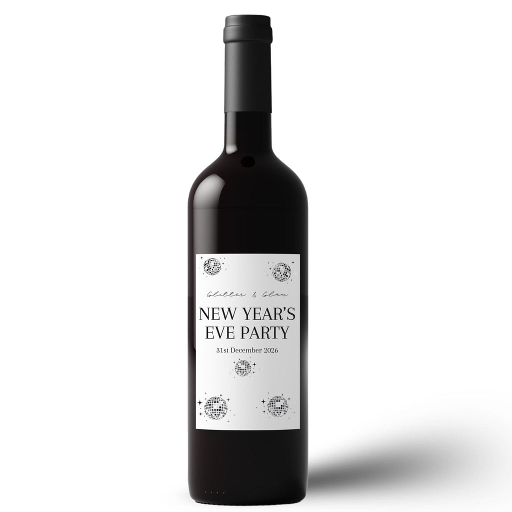 New Year Celebration Wine Labels | Personalized Party Table Decor | Set of 4