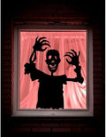Halloween Window Silhouette Decoration, Zombie Shadow Figure, 11.5 W x 13.559 inches, Black, Reusable