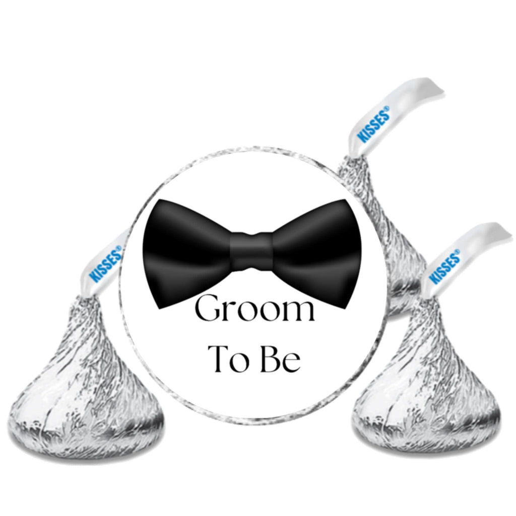 Groom To Be Party Stickers | 100 Glossy Peel & Stick Labels | Chocolate Candy Decor | Durable Self Adhesive