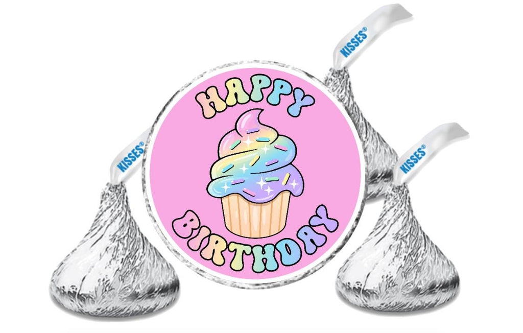 Birthday Party Mini Candy Labels | Happy Birthday | Glossy 0.75 Inch | 100 Pack