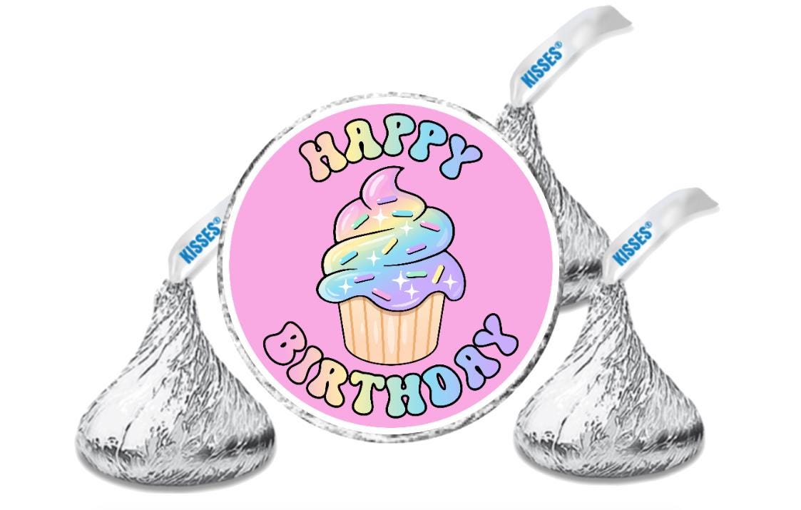 Birthday Party Mini Candy Labels | Happy Birthday | Glossy 0.75 Inch | 100 Pack