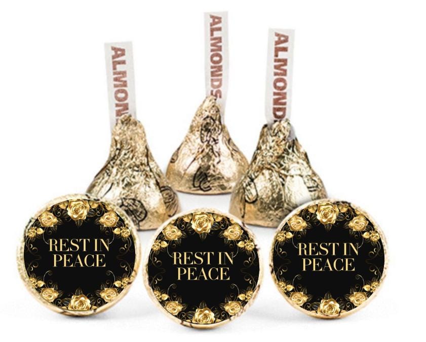 Rest in Peace|Chocolate Candy Stickers| Funeral Repast Party Favor