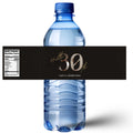30th Birthday Water Bottle Labels | Hello 30th Lets Celebrate | Party Table Bottle Wraps | Glossy