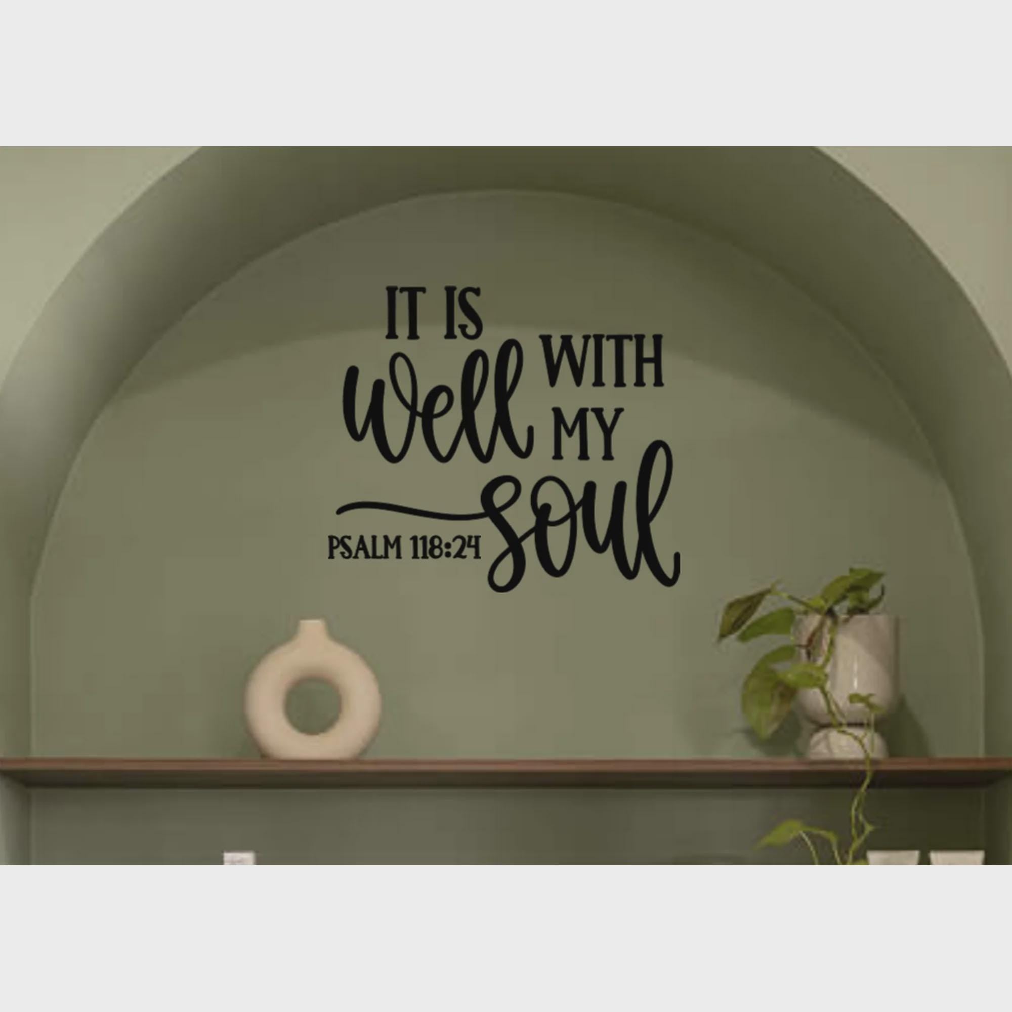 Psalm 118:24 Wall Decal, Modern Christian Home Decor (11.5 x 10 inches)