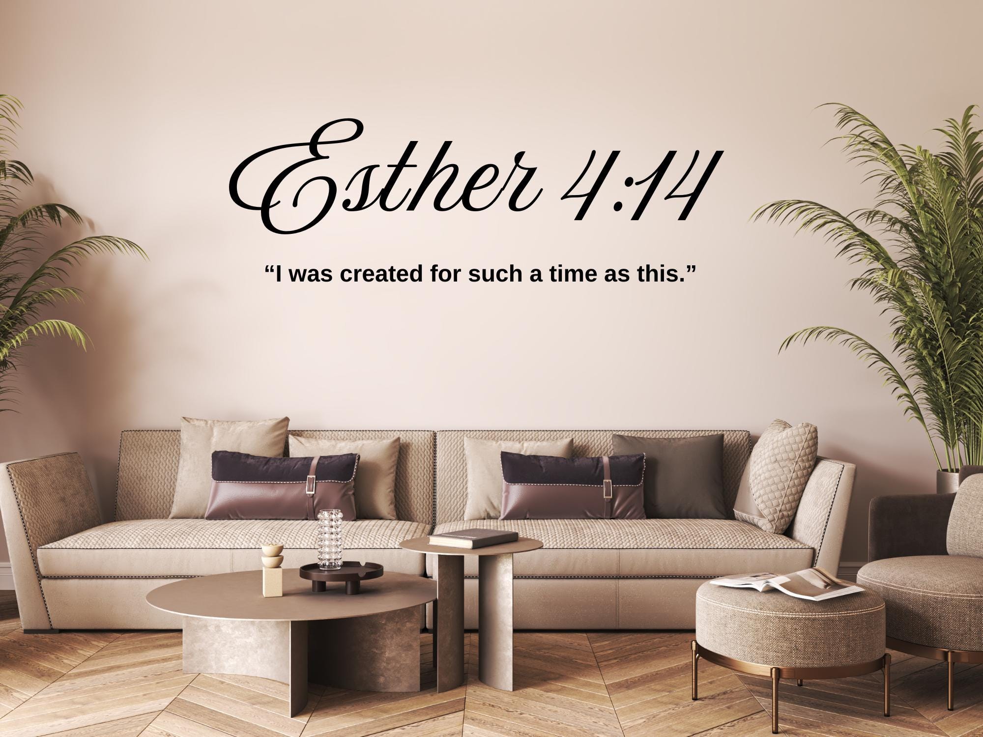 Esther 4:14 Scripture Wall Decals | Motivational Bible Quotes | Peel and Stick Decor