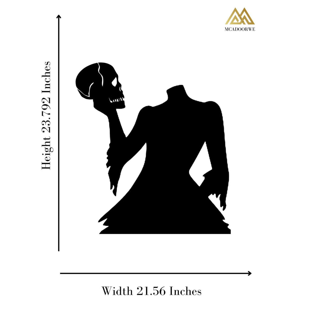 Spooky Woman Window Cling Silhouette Decal:Halloween Durable-Halloween Decor