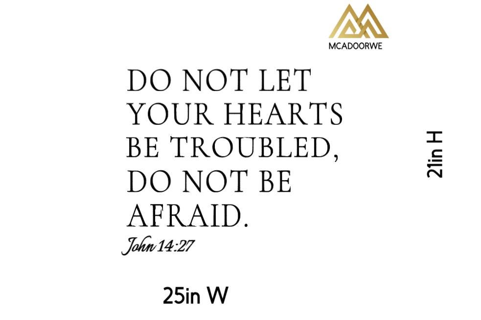 John 14 Faith Filled Wall Decals | Inspirational Bible Verses | Removable Vinyl Wall Art