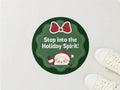 Step Into the Holiday Spirit Christmas Floor Decals | 6x6 Vinyl Removable Stickers | Set of 4