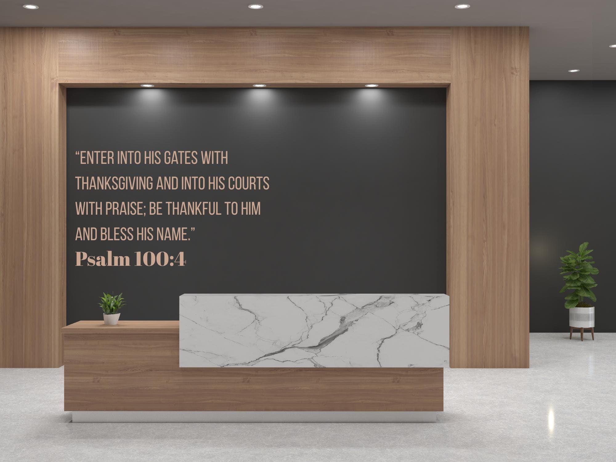 Psalm 100 Bible Verse Wall Art | Faith Based Motivation | Vinyl Wall Decals